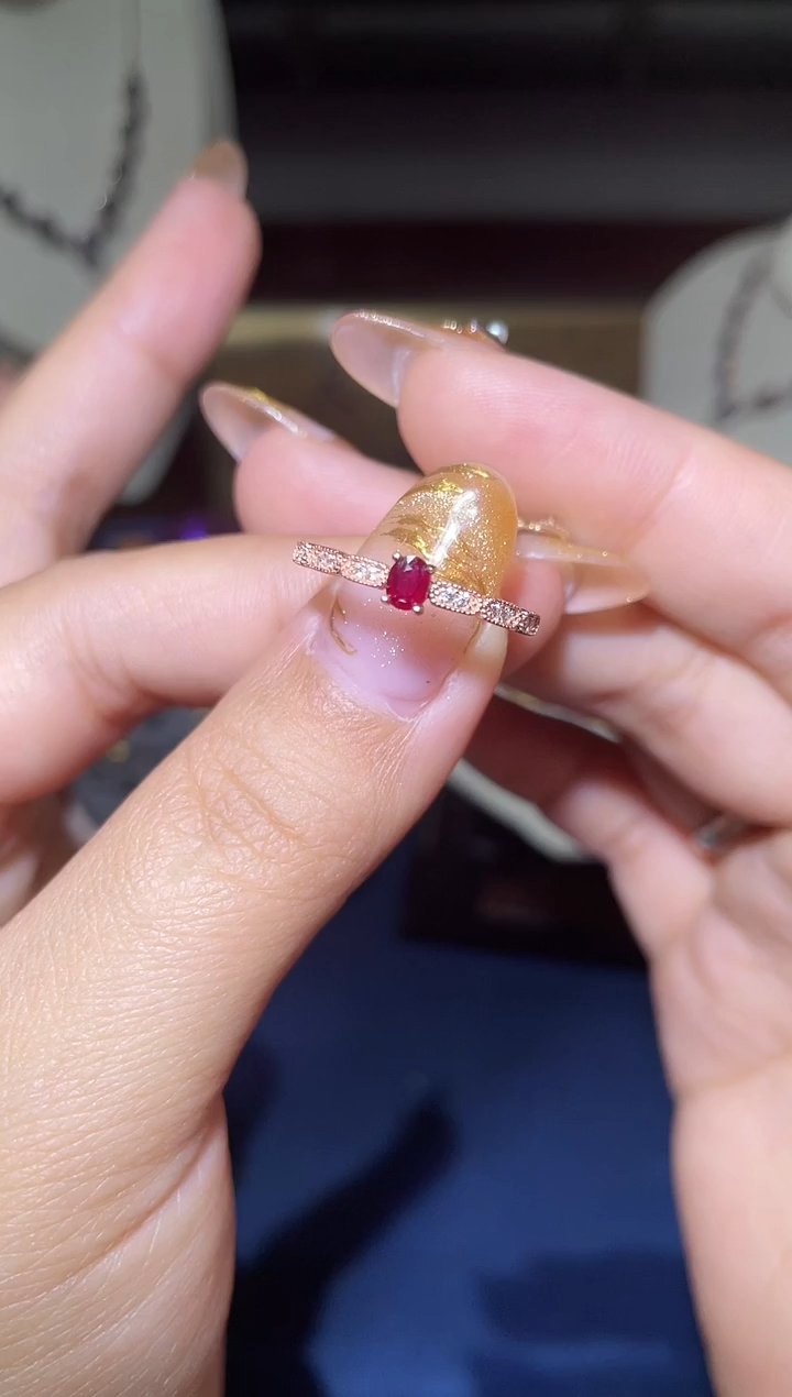 【闪购商品】红宝石戒指银S925镶嵌1111