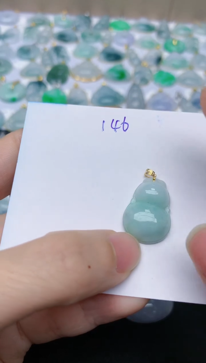 【闪购商品】翡翠颈饰18K金镶嵌天然翡翠A货    146