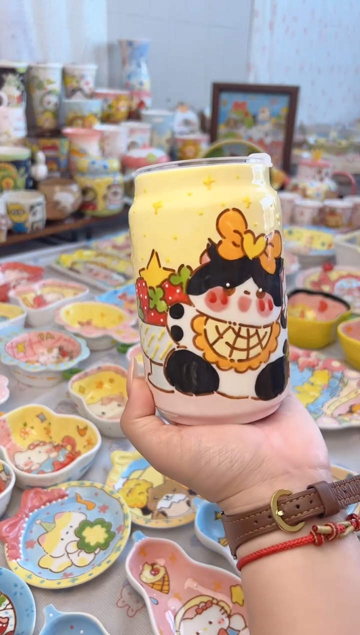 摆件陶景德镇手绘手工陶瓷