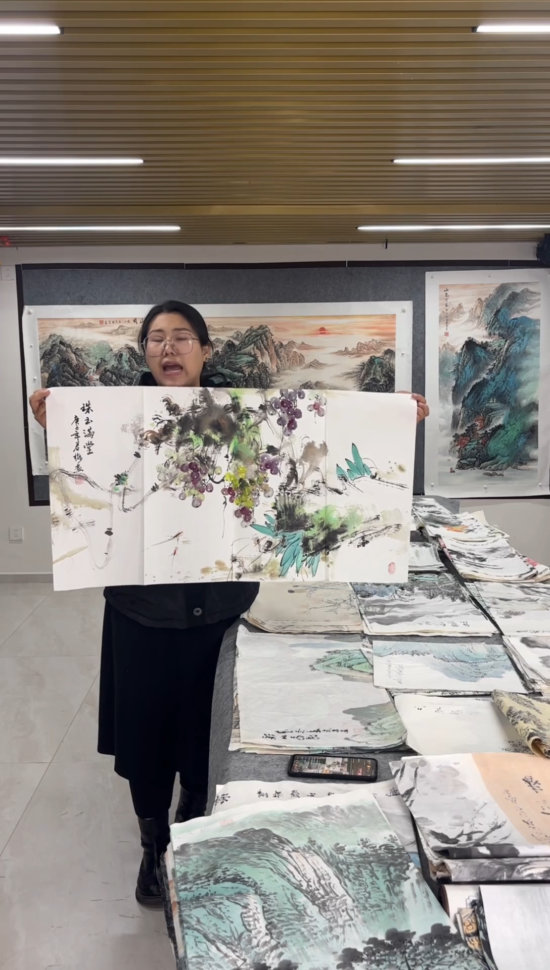 国画丹青专属福利-赵君梅葡萄