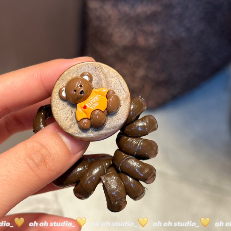 C【展会专享】橙妈推荐巧克力小熊电话线发绳（-20）