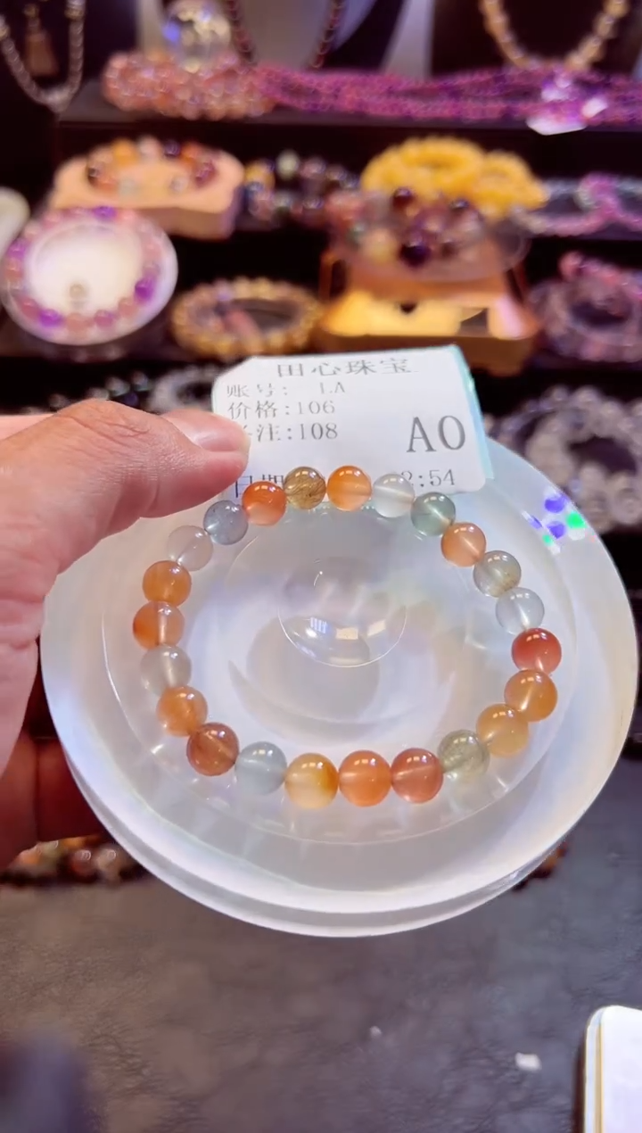 水晶手链未镶嵌水晶108