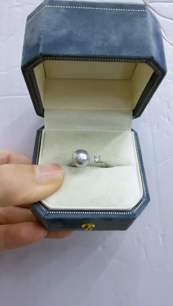 海水珍珠戒指未镶嵌【格格】akoya真多麻戒指