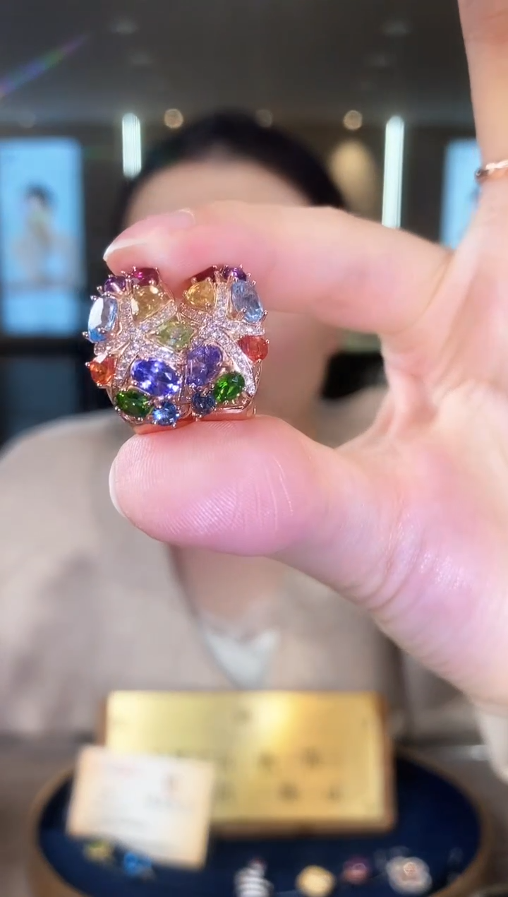 【闪购商品】水晶耳饰银S925镶嵌09天然宝石