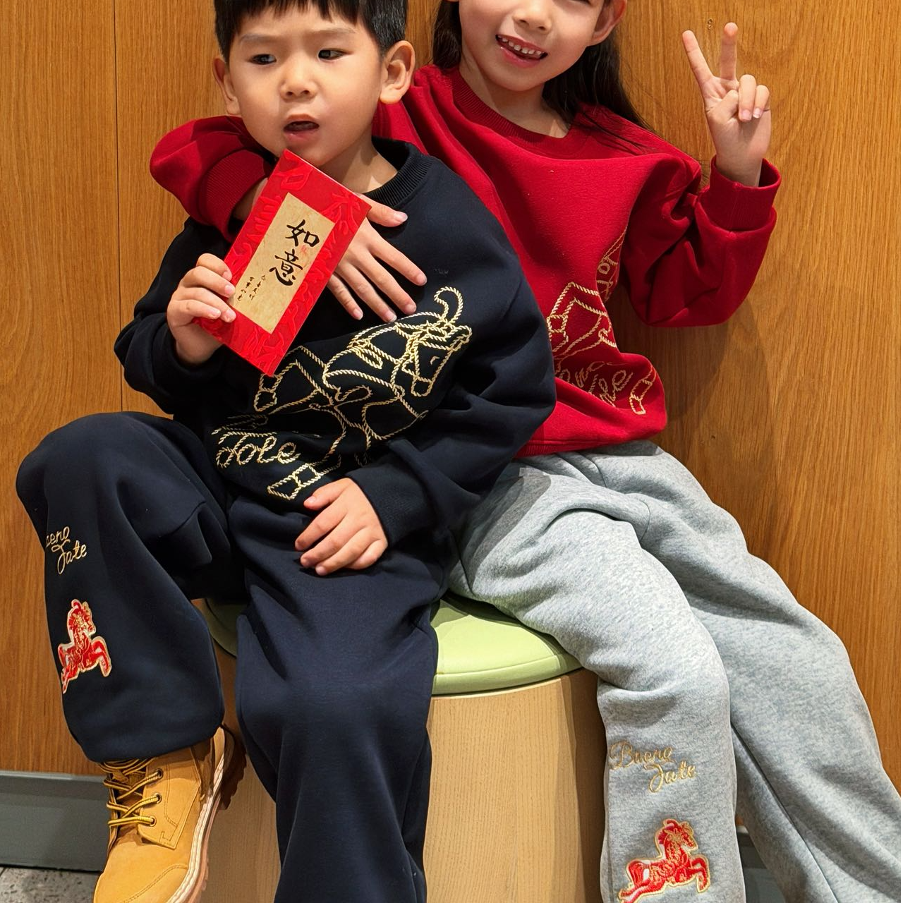 26年款【金马卫裤】儿童加绒休闲运动加厚保暖卫裤LB2546