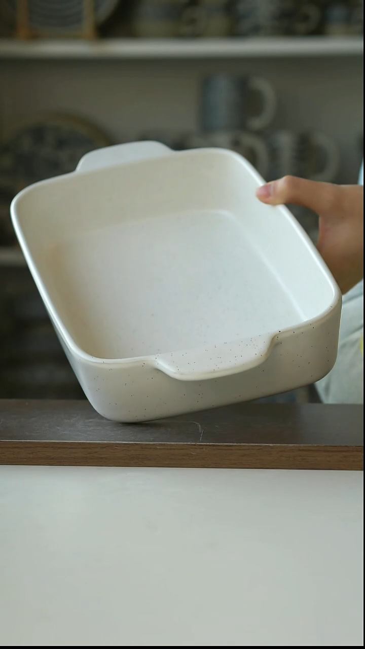 陶北欧风香草白大烤盘30cm@4-2@微瑕
