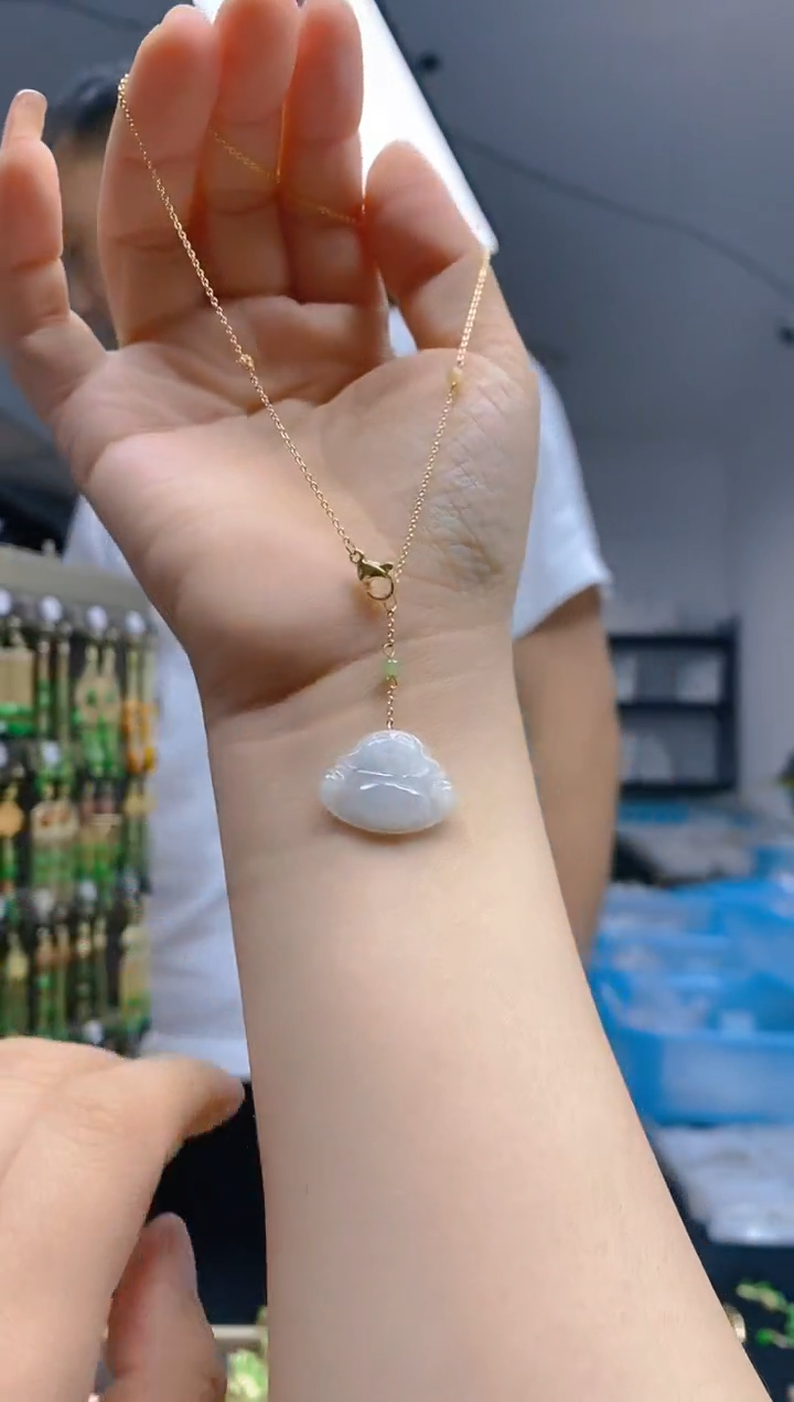 【闪购商品】翡翠耳饰合金0392翡翠锁骨链
