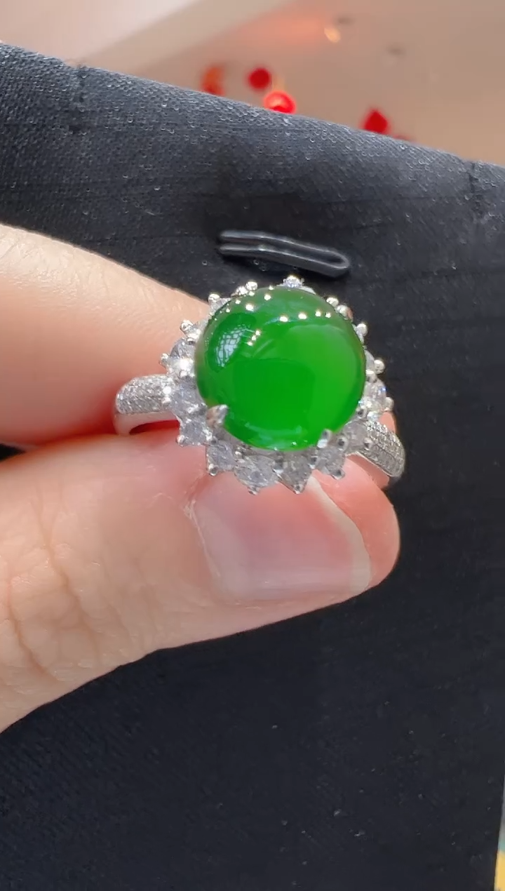 【闪购商品】翡翠戒指18K金镶嵌            