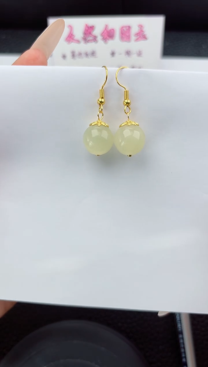 未镶嵌石英质玉耳坠嗨购微色差T