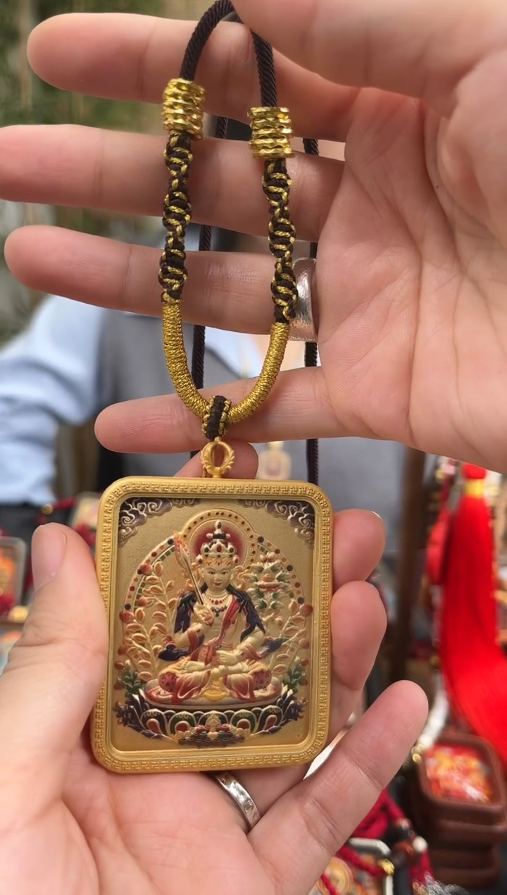 【闪购商品】吊坠铜雕唐卡全身五爷+虚空