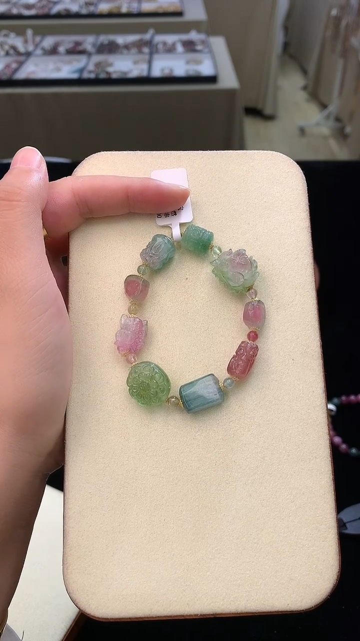 18K金镶嵌手链碧玺独家设计款多宝