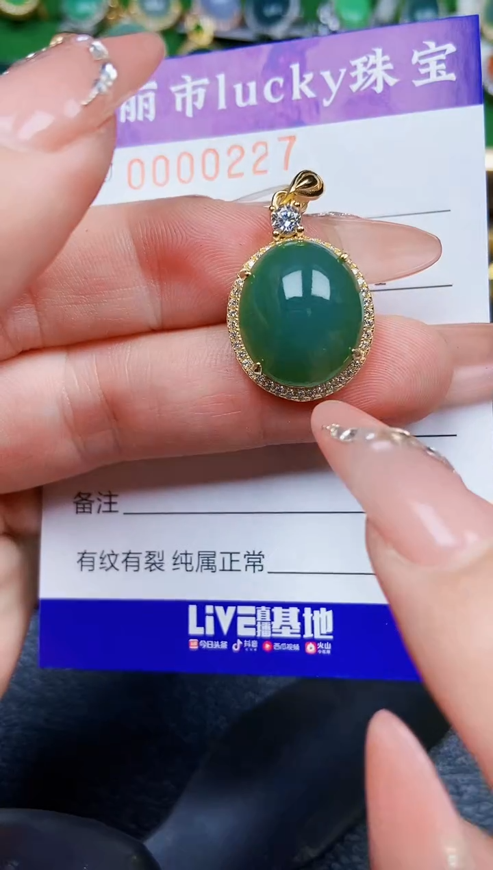 【闪购商品】翡翠颈饰银S925镶嵌0227