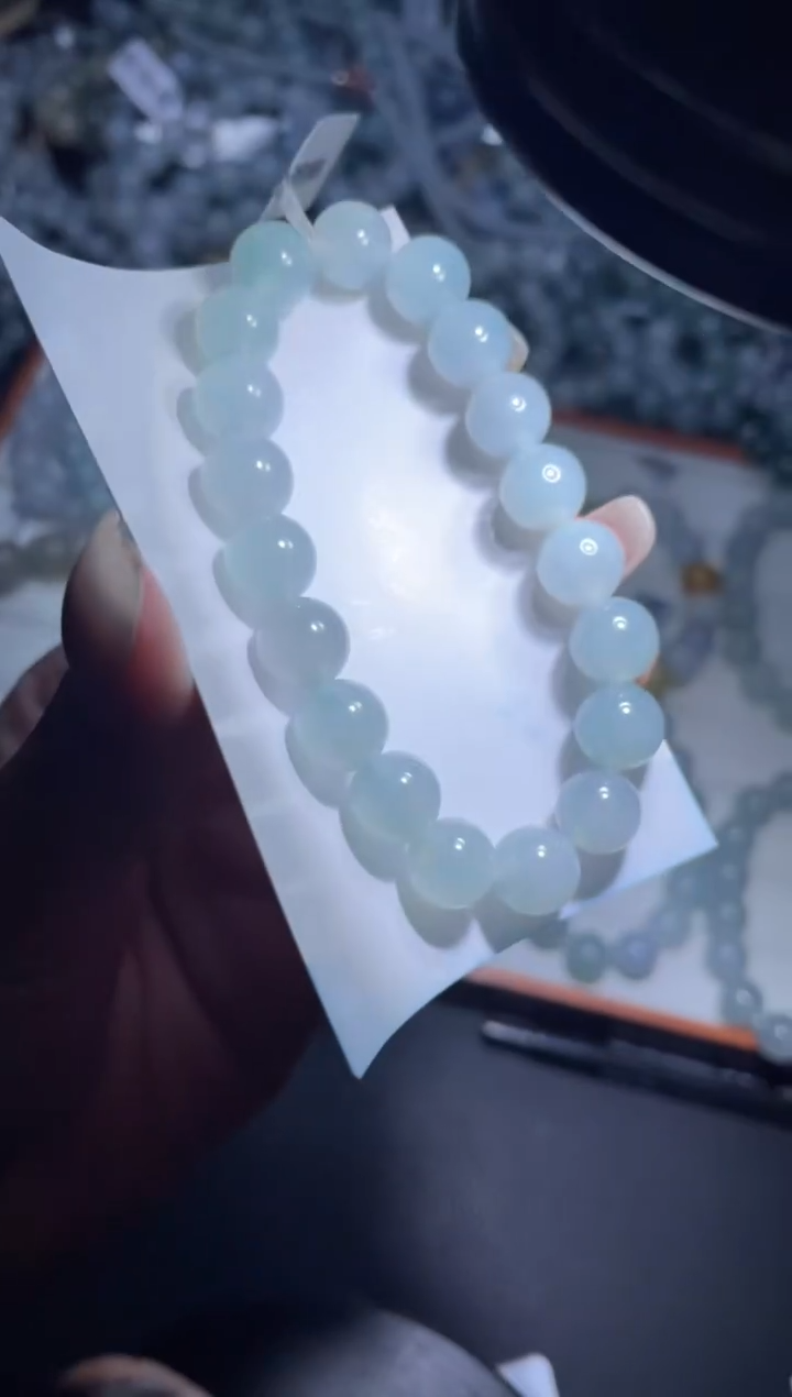 【闪购商品】定制翡翠未镶嵌天然缅甸A货翡翠手串26