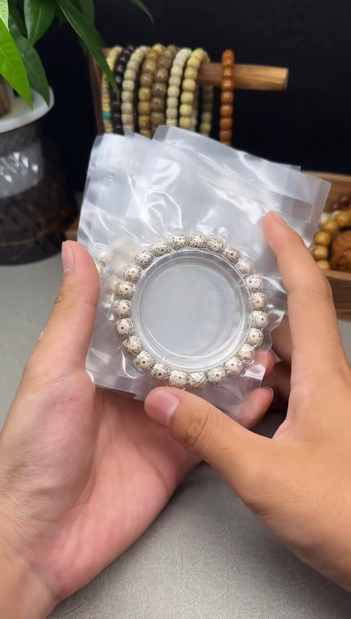 星月菩提手串原生态原白10*9手串  （福利微氧化）