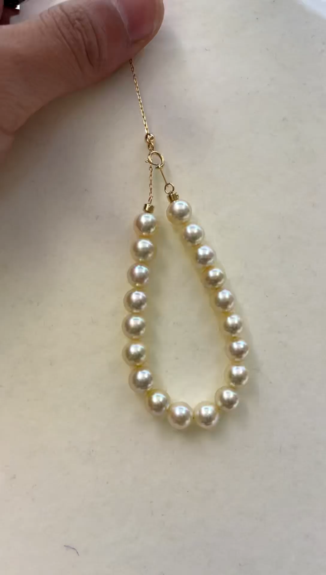 银S925镶嵌手绳海水珍珠7-8