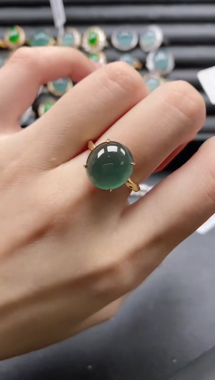 【闪购商品】翡翠戒指银S925镶嵌51151