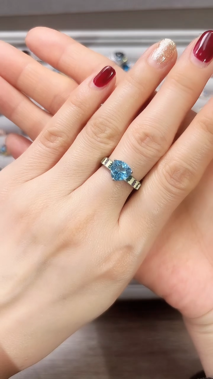 【闪购商品】托帕石戒指银S925镶嵌09