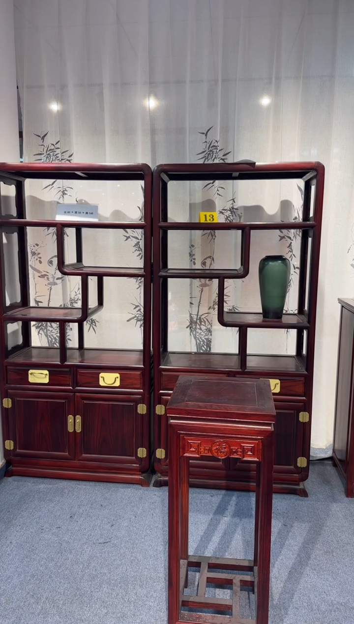 黑酸枝木类书架用****5165博古架一对