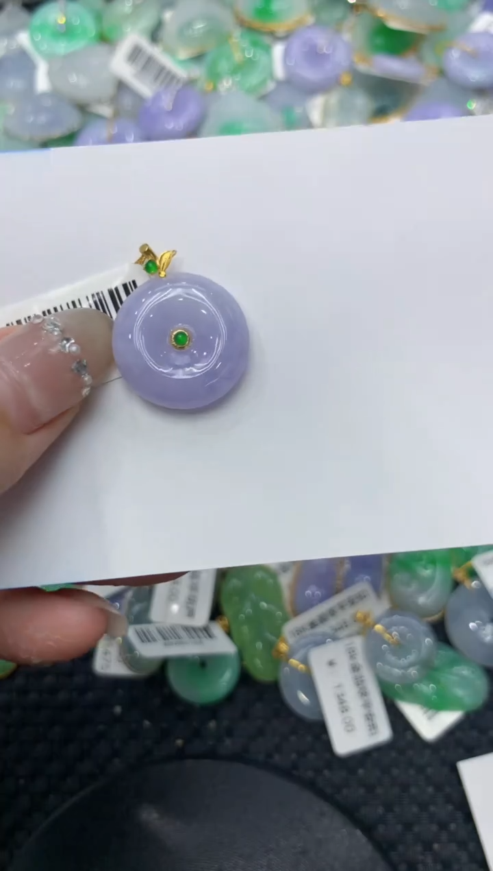 【闪购商品】翡翠颈饰18K金镶嵌222222222