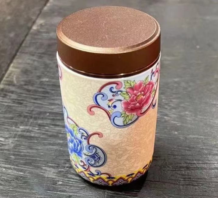 TJ034-掐丝银珐琅彩小茶叶罐HL【单品包邮偏远除外】