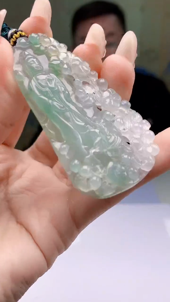 【闪购商品】定制翡翠未镶嵌5152ty-毛货挂件104