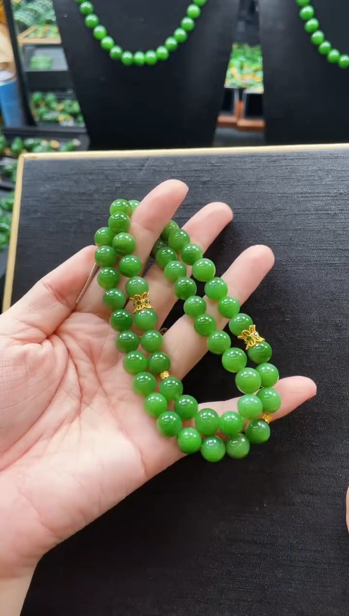 【闪购商品】和田玉项链18K金镶嵌多样性发一