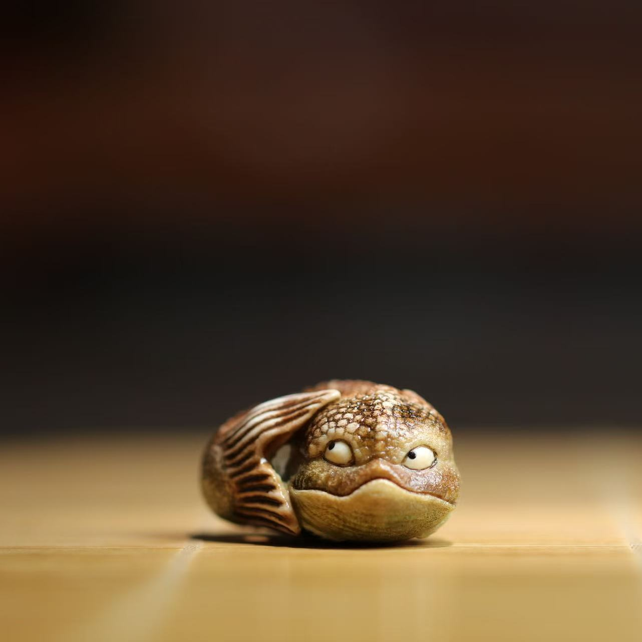 龙鱼 霸气 根付作品 文玩摆件 方颜雕刻 个性 潮流 送朋友