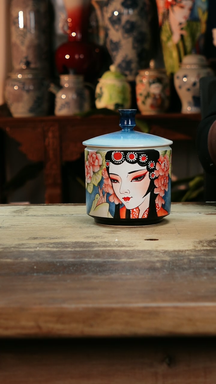 【闪购商品】瓷片景德镇纯手工釉下彩精品花瓶