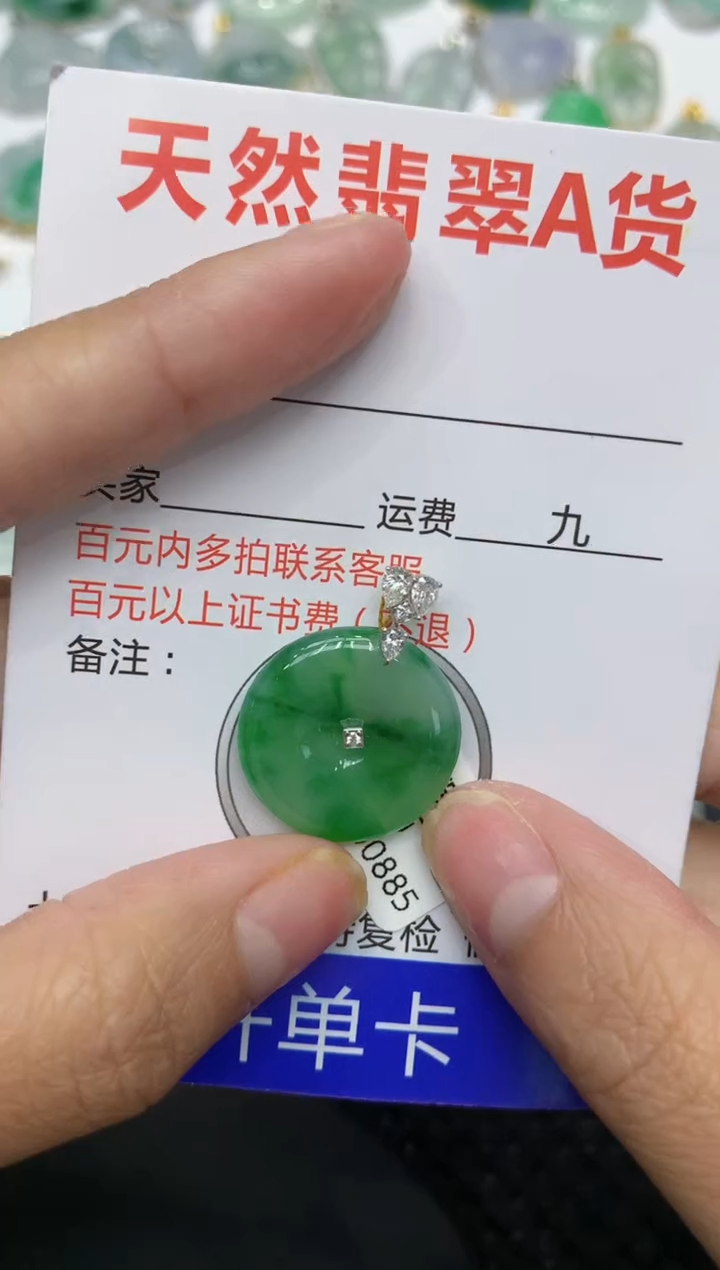 【闪购商品】翡翠颈饰18K金镶嵌111111111
