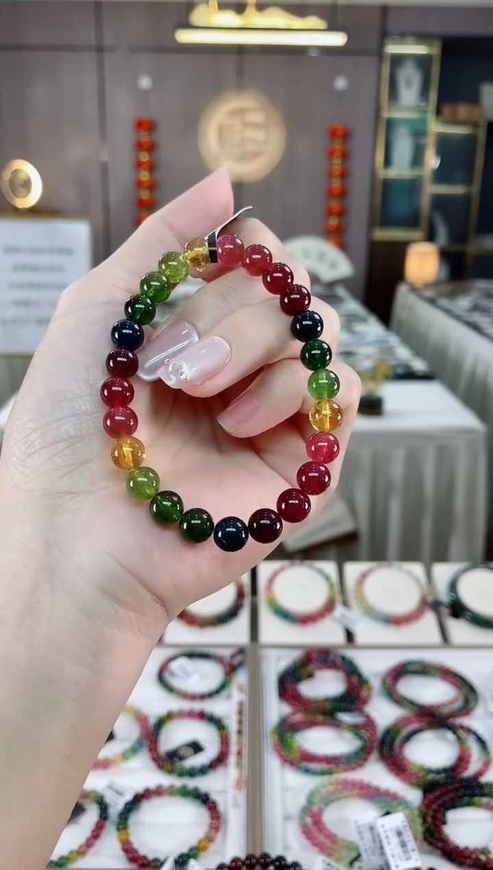 单圈手串7mm+未镶嵌碧玺（多样性发一条）hon