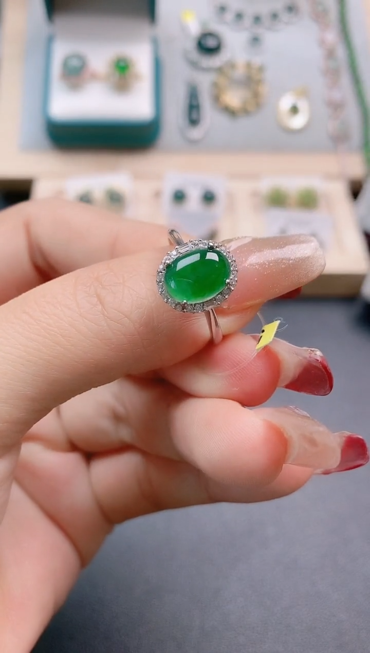 【闪购商品】翡翠戒指银S925镶嵌11111111111