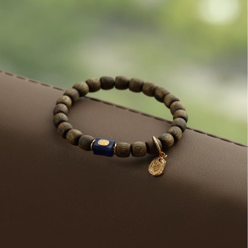 沉香 【农林卫视专属】7mm海南莺歌绿奇楠设计款扎基拉姆手串单圈