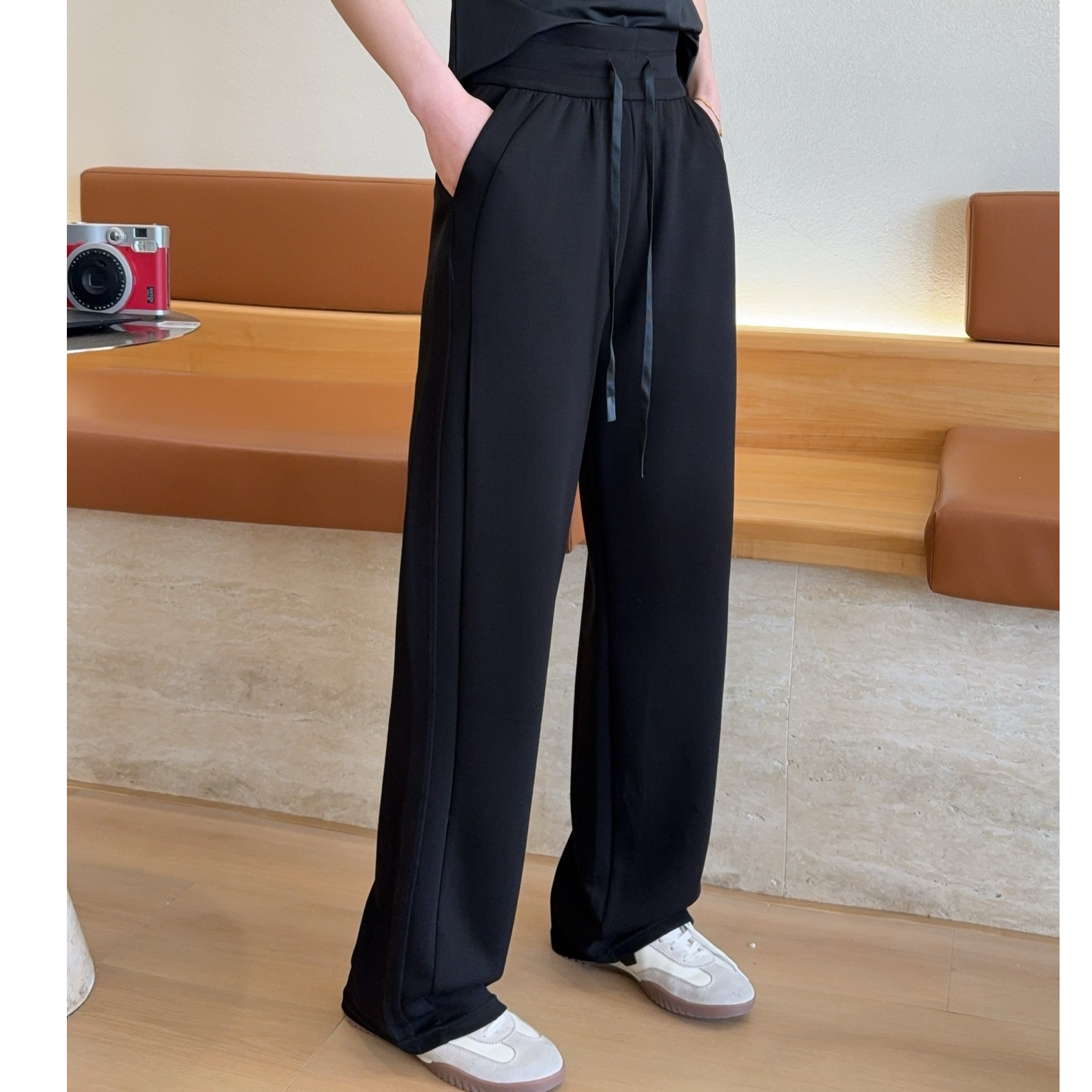 【主播推荐】女士侧分割直筒阔腿裤11382