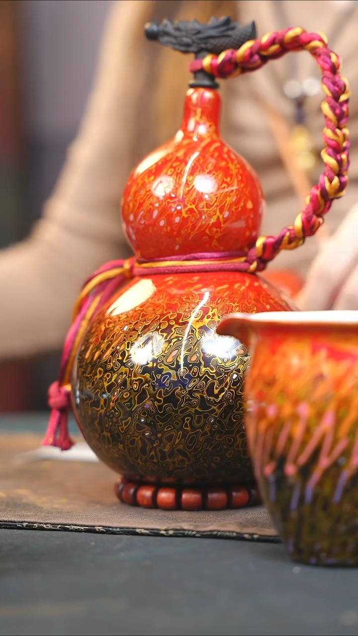 【闪购商品】WQ198漆艺酒葫芦不包手串及+公道杯