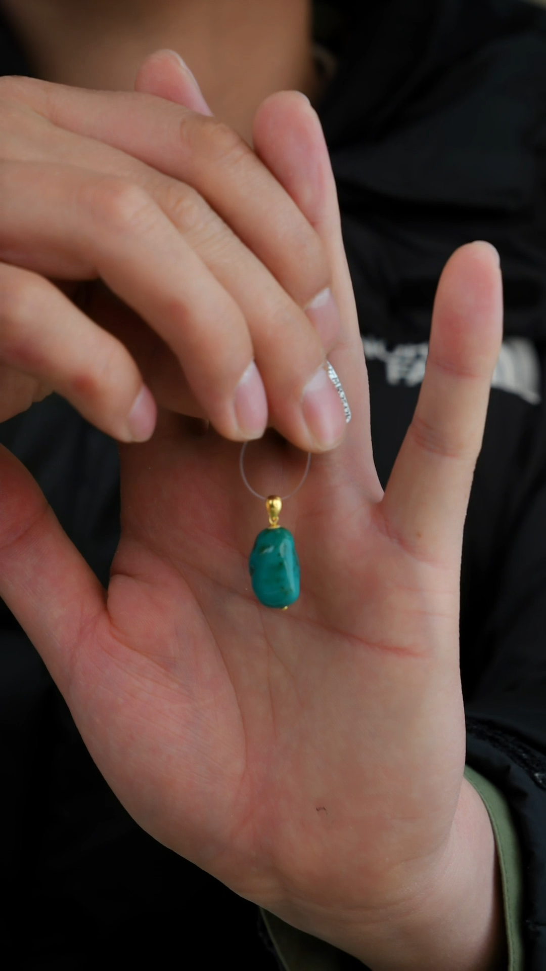 【闪购商品】绿松石吊坠(不含链)18K金镶嵌1