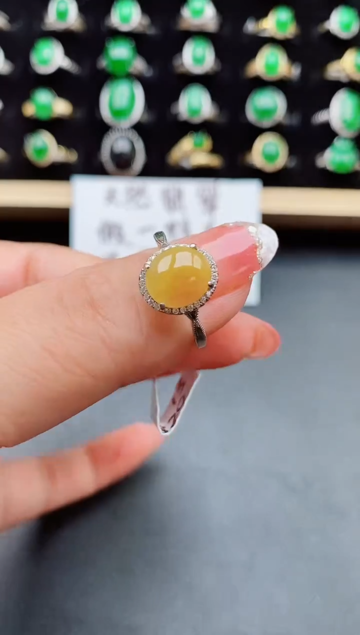 【闪购商品】翡翠戒指银S925镶嵌850550