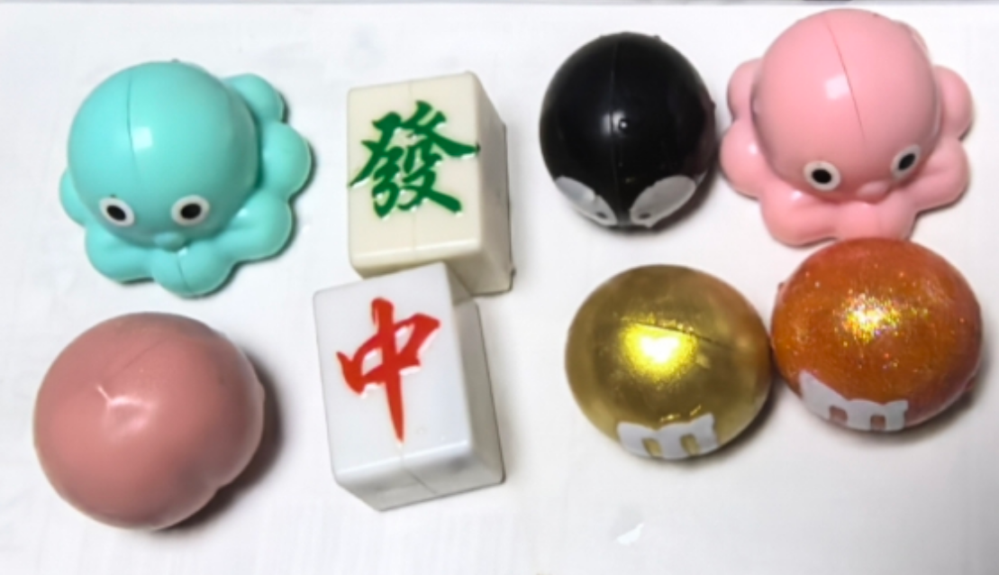 寄居蟹替换壳红中发财M豆章鱼桃子替换壳10个 颜色随机