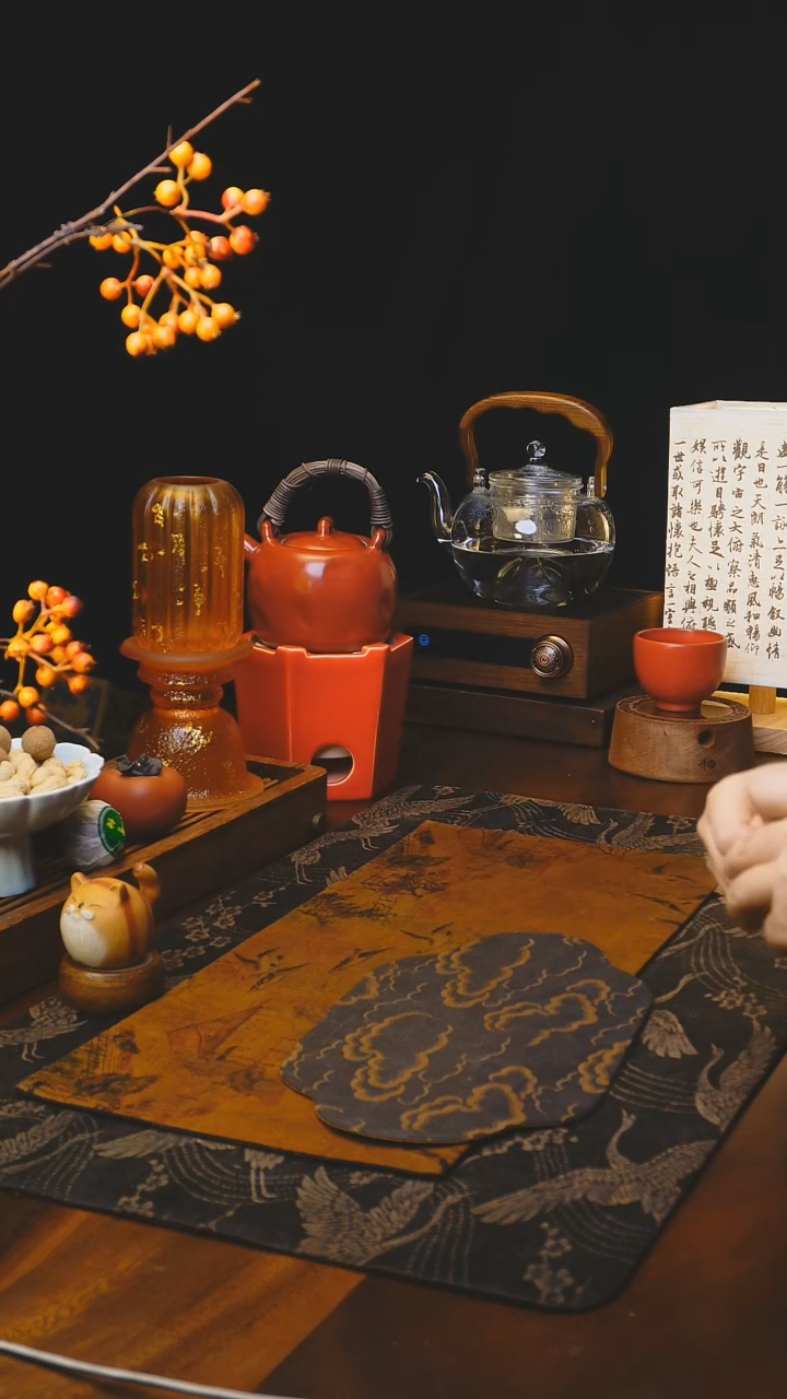 【闪购商品】16*29海棠茶席 双面可用