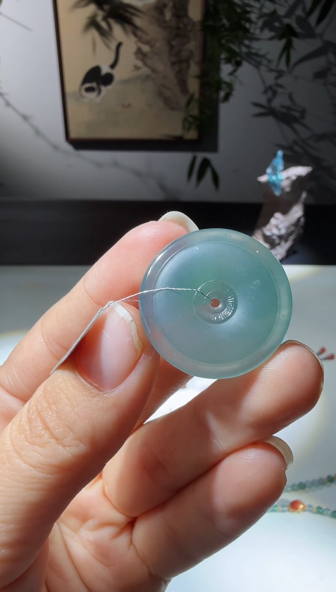 吊坠(不含链)未镶嵌翡翠平安扣