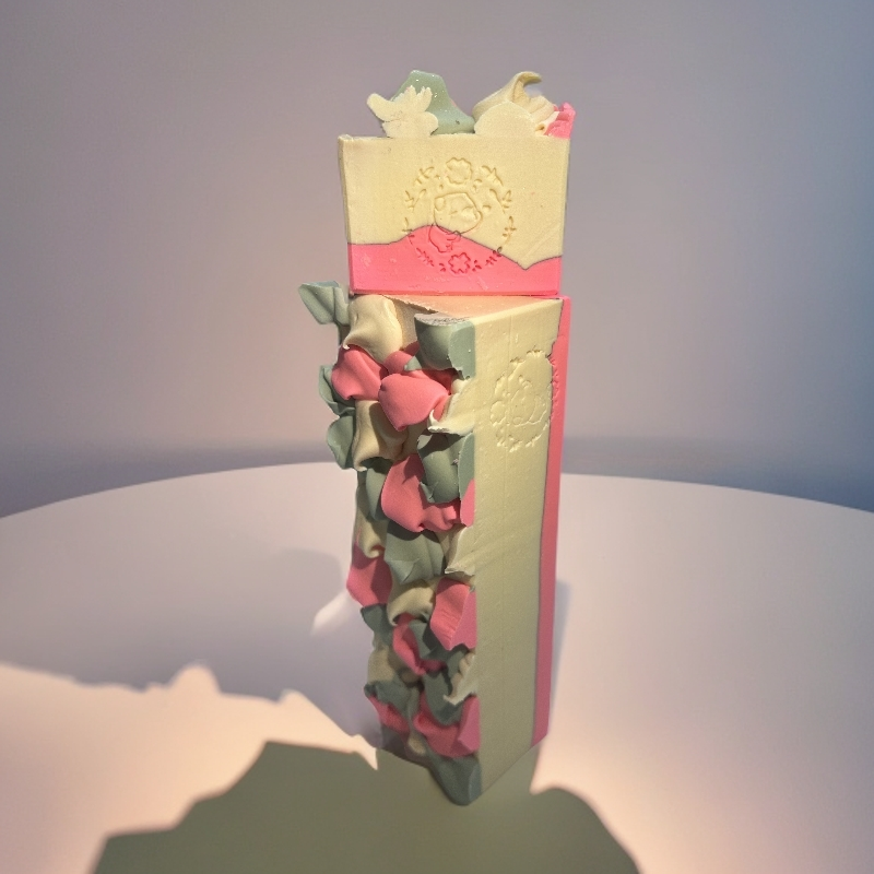 【冷皂不可加热】粉白奶芙雪冷制手工皂900g 微瑕温和洁面