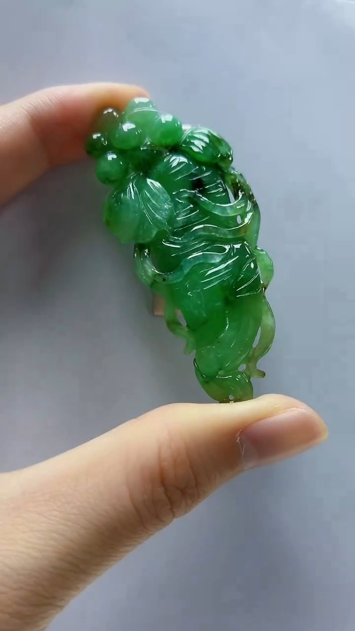 未镶嵌定制翡翠5145zm-毛货挂件54人参