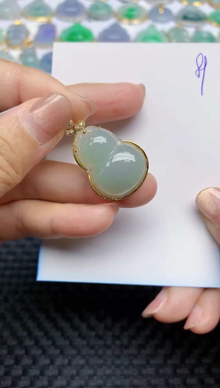 【闪购商品】翡翠颈饰18K金镶嵌天然A货翡翠 89