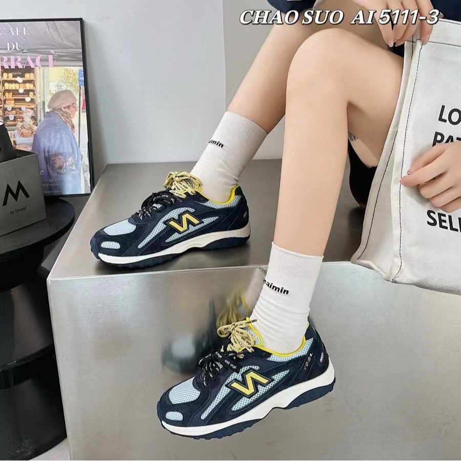 真皮厚底德训鞋女2025冬季新款圆头时尚百搭轻便休闲鞋CSA 5111-3
