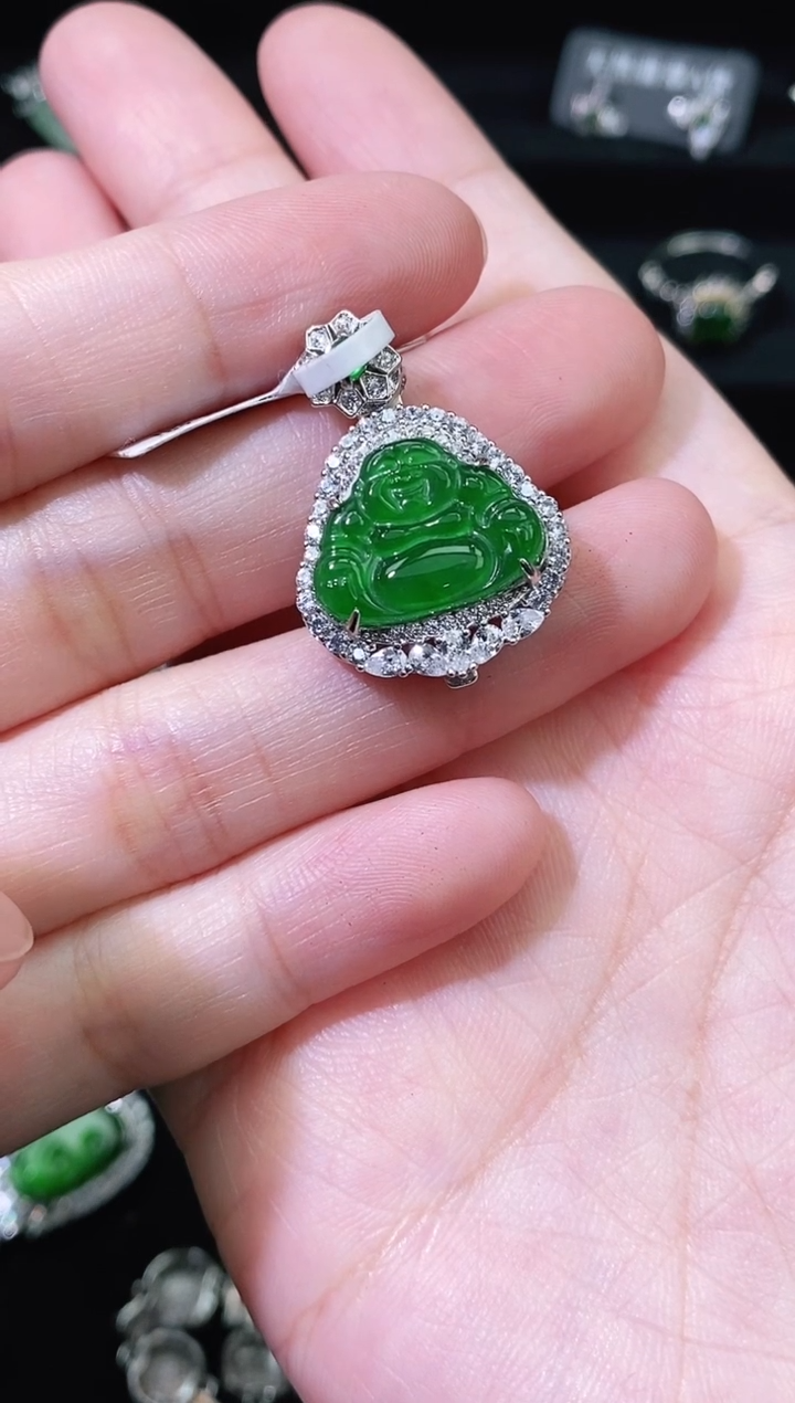 【闪购商品】翡翠未镶嵌颈饰精美翡翠-多样性只发一件佛公H474