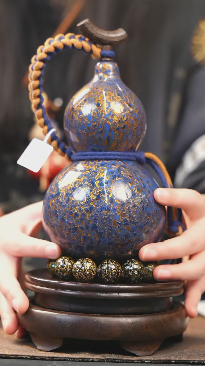 【闪购商品】YM220漆艺酒葫芦不包手串及旋转底座