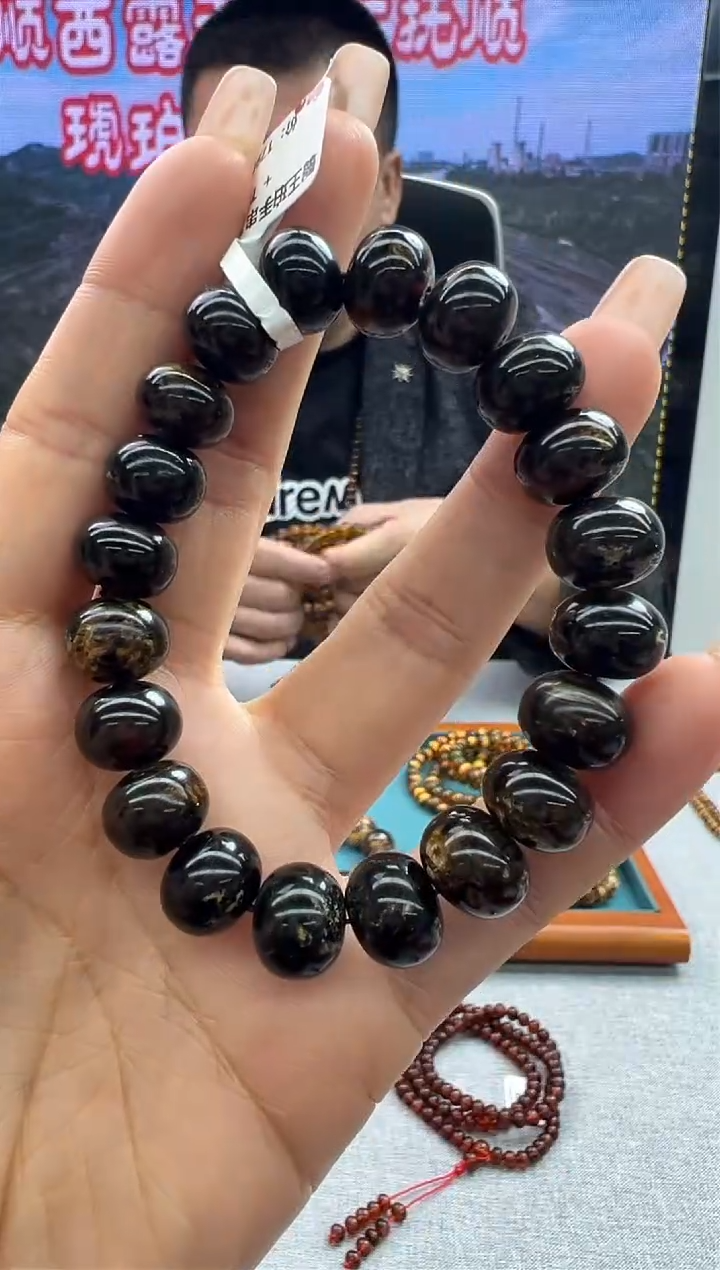 【闪购商品】琥珀手链未镶嵌15秒拍号