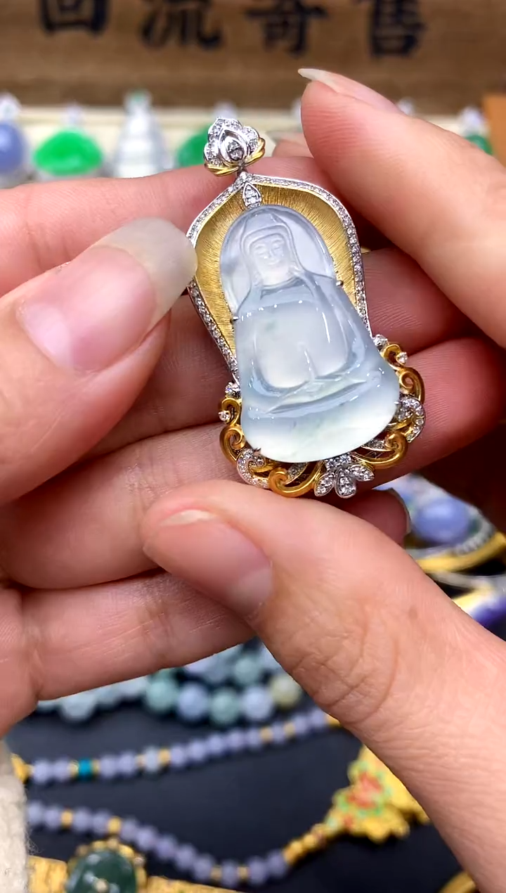 【闪购商品】翡翠颈饰18K金镶嵌331-中国好珍宝