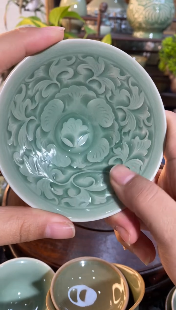 【闪购商品】礼盒装手工刻花薄胎斗笠 【XSD023】