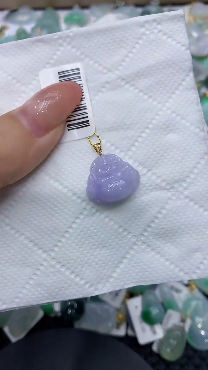 颈饰18K金镶嵌翡翠1111111