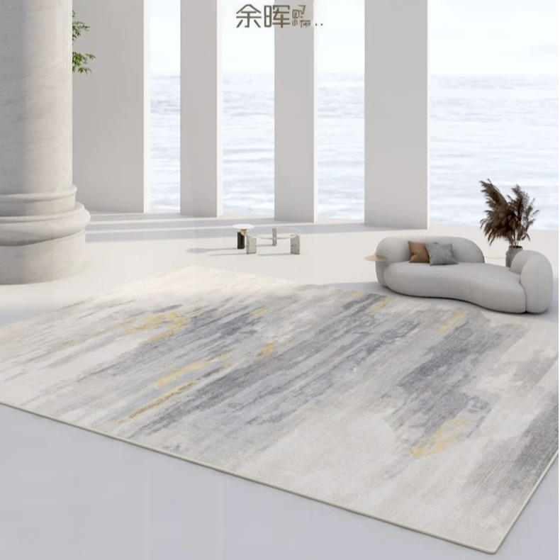 余晖客厅茶几地毯涤纶涤棉隔水防污耐脏大尺寸加厚卧室床边的地毯